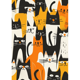 Wall Art Canvas - Happy and playful cats