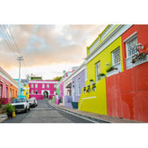 Canvas Wall Art - Colorful Homes in Bo-Kaap Neighborhood in Cape Town