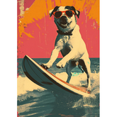 Wall Art Canvas - Popart Surfing The Wave