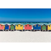 Canvas wall art - Cape Town: Bath houses at the beach in Muizenberg