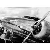 Wall Art Canvas - Vintage airplane engine