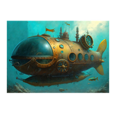 Wall Art Canvas - Steampunk Submarine