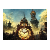 Wall Art Canvas - Steampunk Style Clock Tower