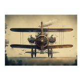 Wall Art Canvas - Steampunk Victorian Biplane