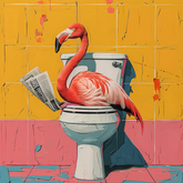 Wall Art Canvas - Popart Bird Business