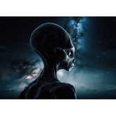 Wall Art Canvas - Alien looking out at AI Created Sky
