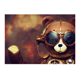 Wall Art Canvas - Steampunk Teddy Bear