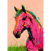 Wall Art Canvas - Pink Horse
