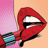 Wall Art Canvas - Popart Red Lipstick