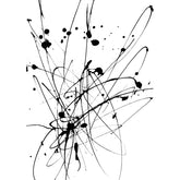 Wall Art Canvas - Abstract Black on White