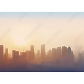 Wall Art Canvas - AI Illustration of Misty Cityscape