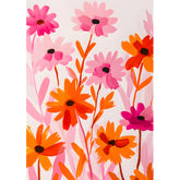 Wall Art Canvas - Abstract Pink Flowers