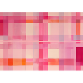 Wall Art Canvas - Abstract Pink And White Checkered Material Horizontal