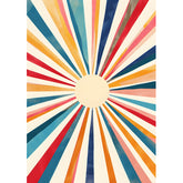 Wall Art Canvas - Abstract Infinity Sun White