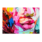 Wall Art Canvas - Fragment from Painted Canvas Texture
