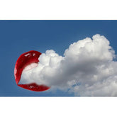 Wall Art Canvas - Surrealism Red Lips in Cloudy Sky