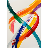 Wall Art Canvas - Abstract Criss-cross of colour