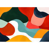 Wall Art Canvas - Abstract Rolling Landscape Horizontal