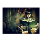 Wall Art Canvas - Steampunk Woman Reading