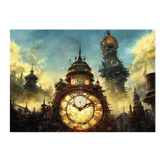 Wall Art Canvas - Steampunk Clock Tower