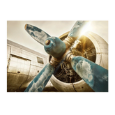 Wall Art Canvas - Vintage Aircraft Engine