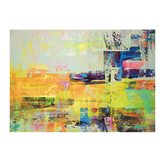 Wall Art Canvas - Abstract Oil Painting with Brush Strokes