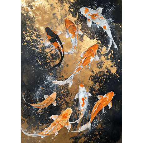 Wall Art Canvas - Golden Koi