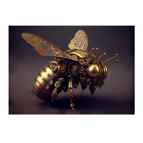 Wall Art Canvas - Steampunk Mechanical Bee