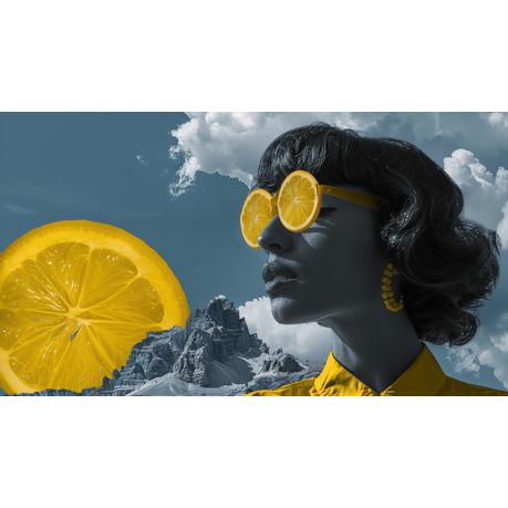 Wall Art Canvas - Surrealism Citrus Woman