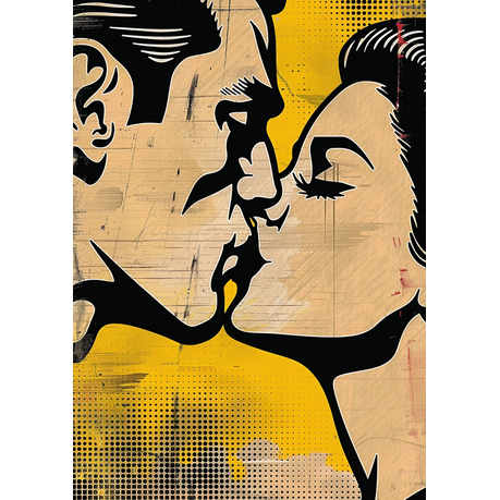 Wall Art Canvas - Popart Kiss Me