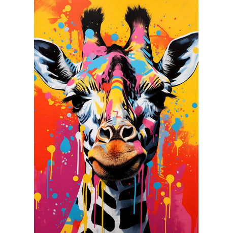 Wall Art Canvas - Popart Giraffe