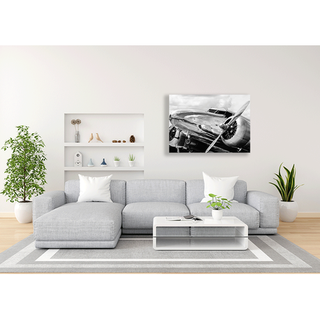 Wall Art Canvas - Vintage airplane engine