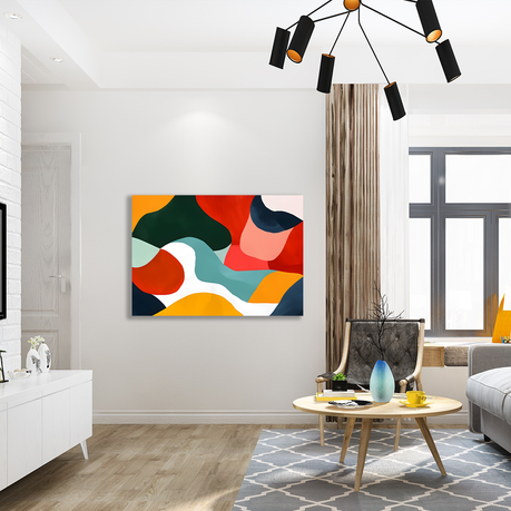 Wall Art Canvas - Abstract Rolling Landscape Horizontal