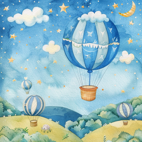 Wall Art Canvas - Kiddies Up and away