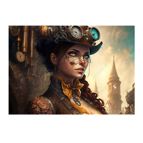 Wall Art Canvas - Steampunk Woman Portrait