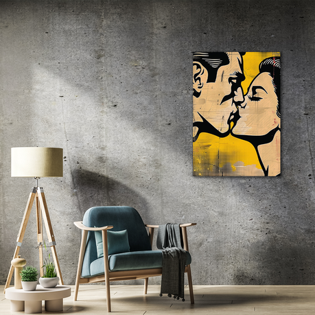 Wall Art Canvas - Popart Kiss Me