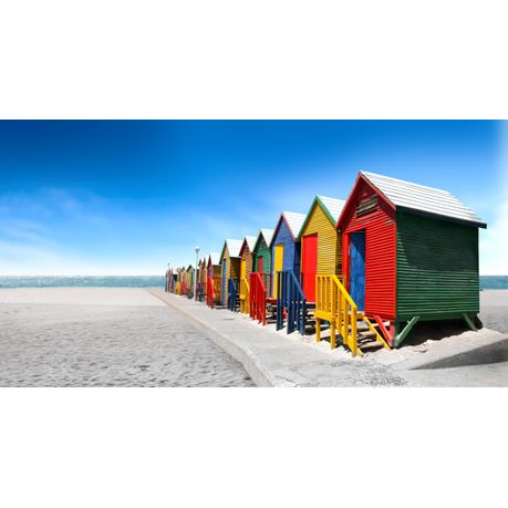 Canvas wall art - Bathing cabins