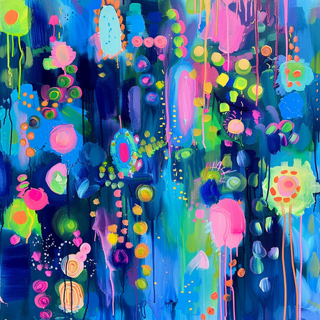 Wall Art Canvas - Abstract flowers