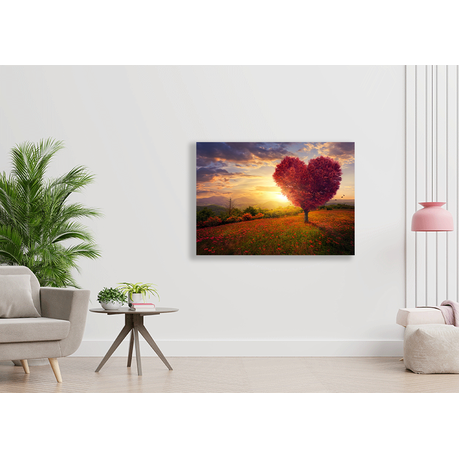 Canvas Wall Art - Red Heart Shaped Tree