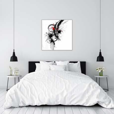Wall Art Canvas - Abstract circles and lines