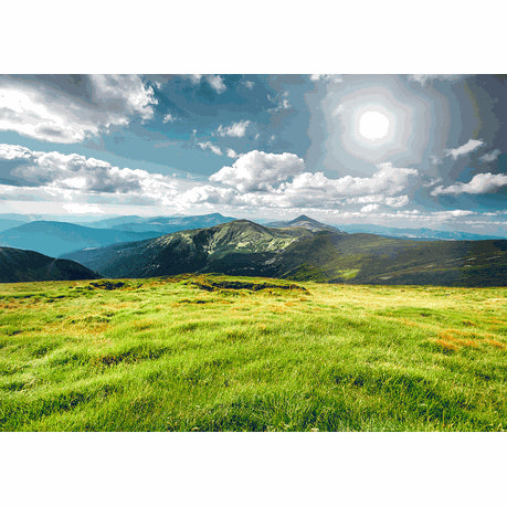 Wall Art Canvas -Grassy Mountain Valley