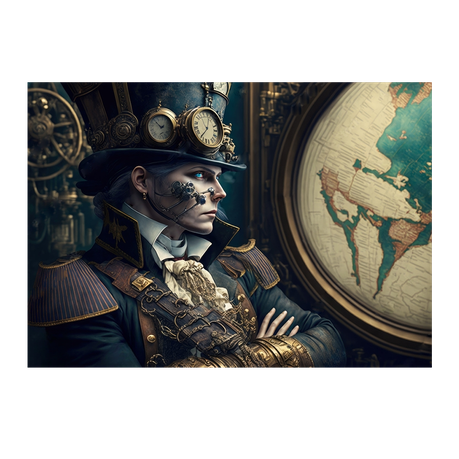 Wall Art Canvas - Steampunk Woman Portrait