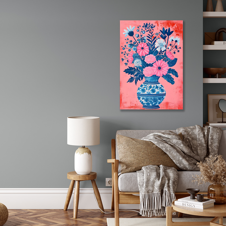 Wall Art Canvas - Vase and Flowers