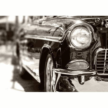 Wall Art Canvas - Classic Car Front Bumper