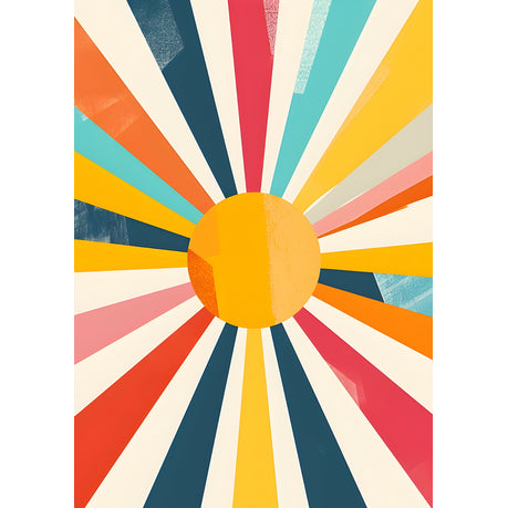 Wall Art Canvas - Abstract Infinity Sun Yellow