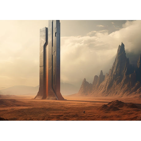 Wall Art Canvas - Hugh Science Fiction Monolith