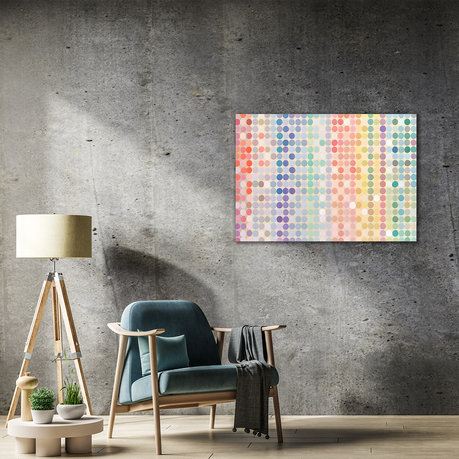 Wall Art Canvas - Abstract Pastel Round Colours