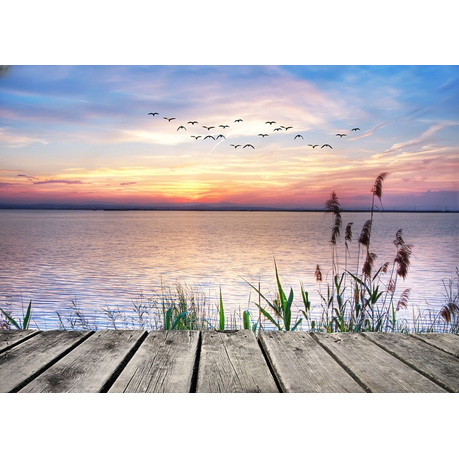 Canvas Wall Art - El Lago De Las Nubes De Colores