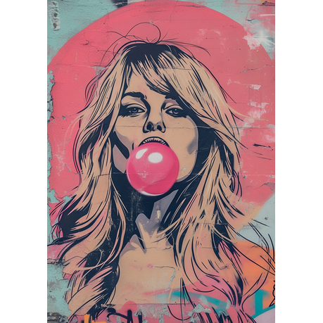 Wall Art Canvas - Popart Blow Bubbles