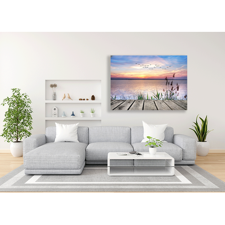 Canvas Wall Art - El Lago De Las Nubes De Colores